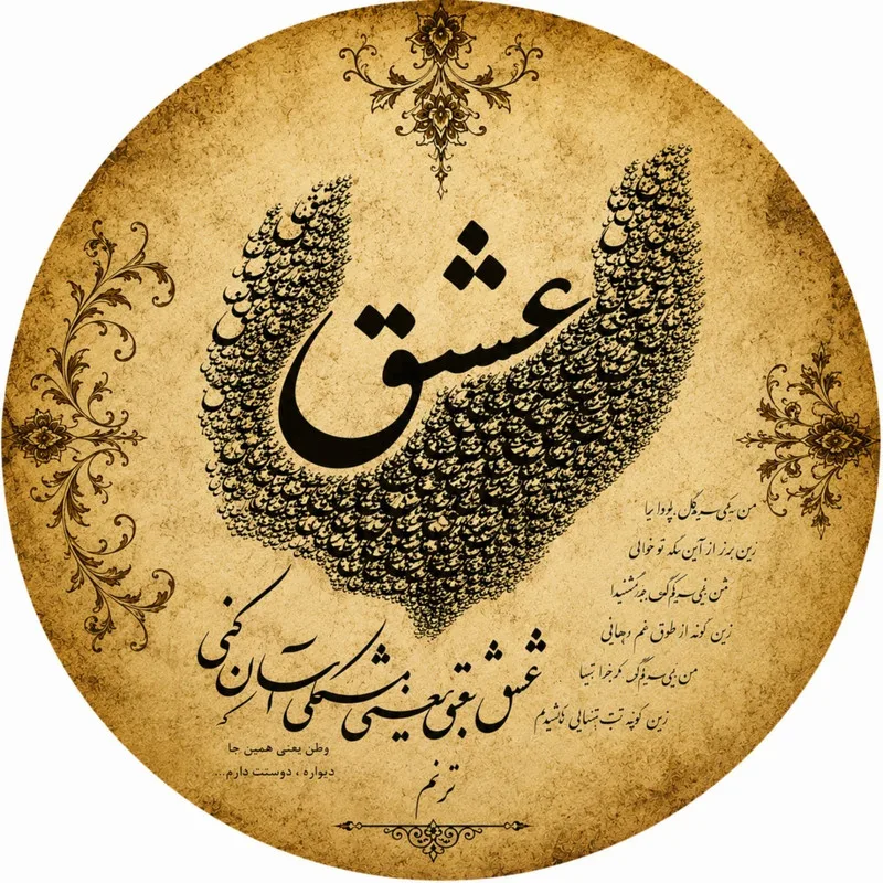 دف مدل ترنم طرح عشق
